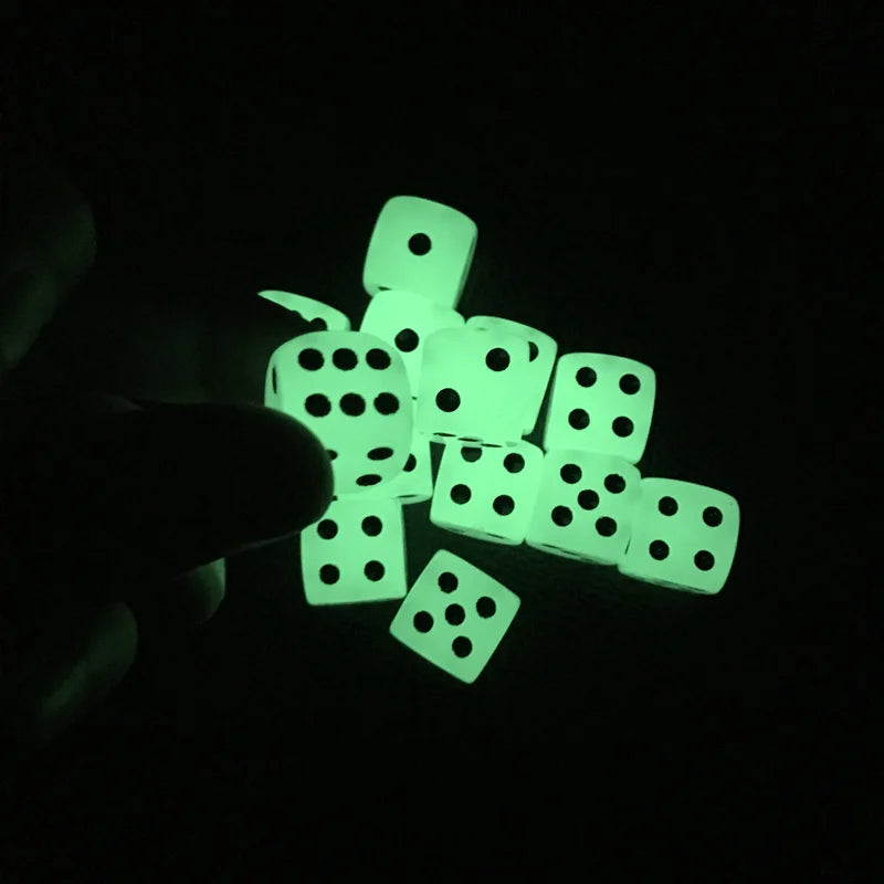 Dados Luminosos de Canto Arredondado – Dados Brilhantes para Beber em Discotecas e Bares, Ideais para Jogos de Tabuleiro e Entretenimento