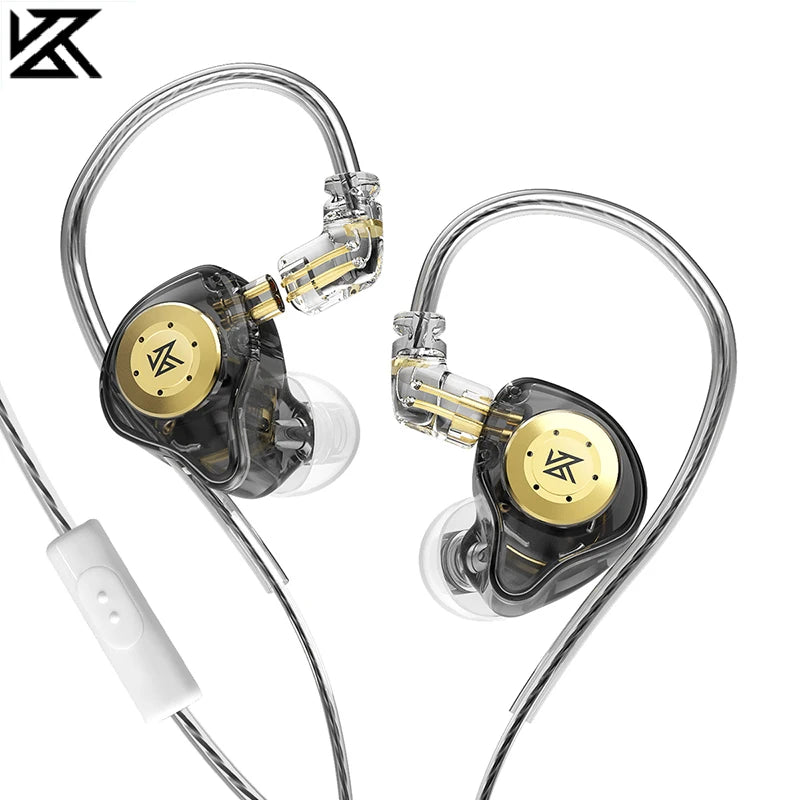 KZ EDX Pro - Auriculares Dinâmicos In-Ear HiFi com Cancelamento de Ruído, Headphones Com Fios, Stereo para Música e Jogos