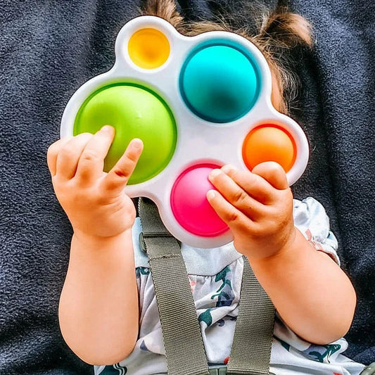 Brinquedo Montessori para Bebés: Tabuleiro de Exercícios, Chocalho e Quebra-Cabeça para Estímulo Cognitivo