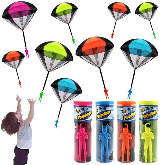 Parachute de Camuflagem Mini Soldado para Crianças - Brinquedo Educacional de Lançamento Manual para Atividades ao Ar Livre