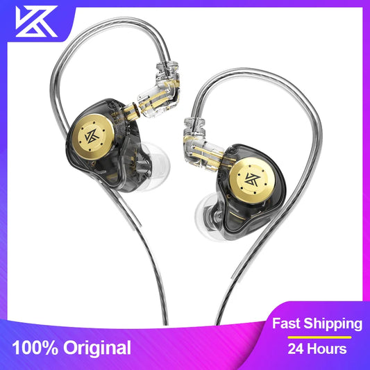 KZ EDX Pro - Auriculares Dinâmicos In-Ear HiFi com Cancelamento de Ruído, Headphones Com Fios, Stereo para Música e Jogos