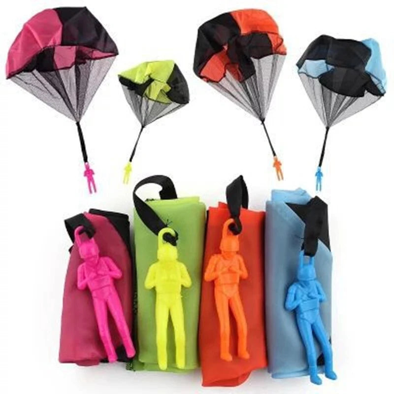 Parachute de Camuflagem Mini Soldado para Crianças - Brinquedo Educacional de Lançamento Manual para Atividades ao Ar Livre