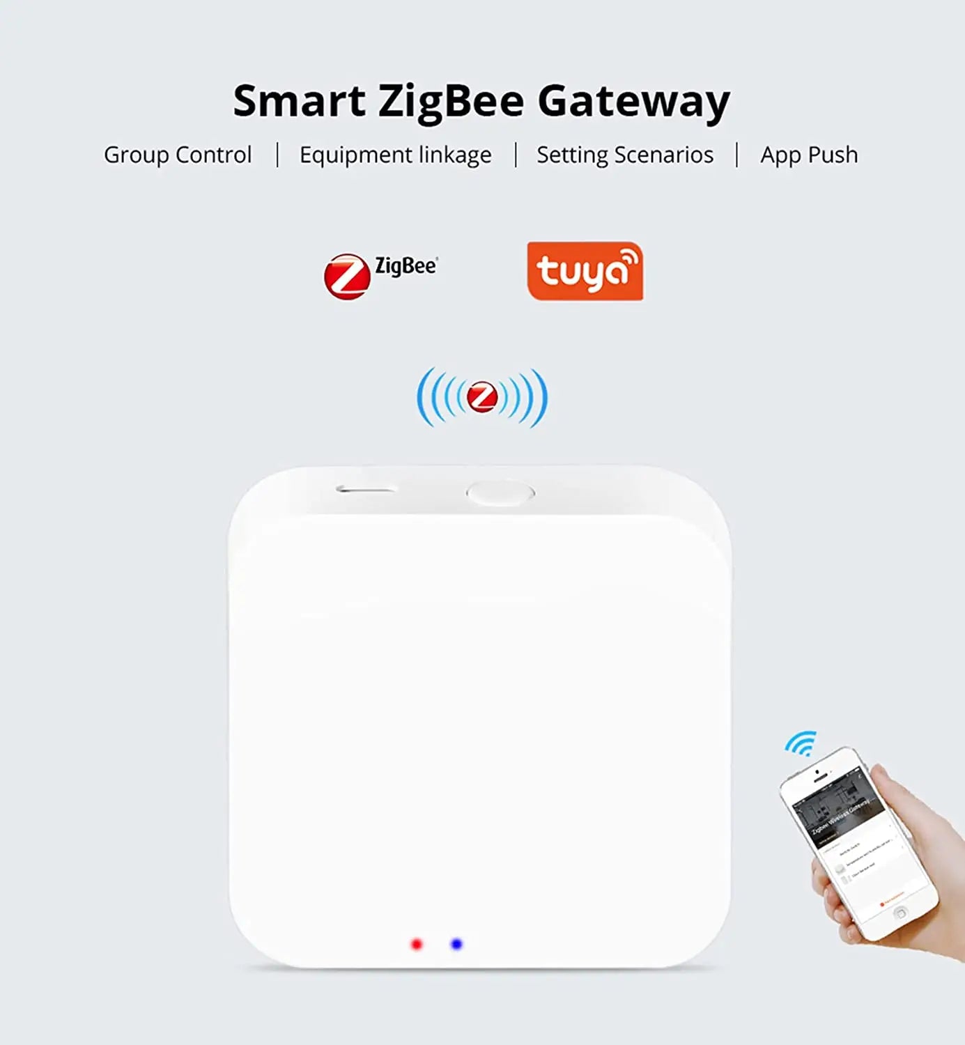 Hub Gateway Tuya Zigbee 3.0 para Casa Inteligente - Ponte Sem Fios com Controlo Remoto via App Smart Life, Compatível com Alexa e Google Home