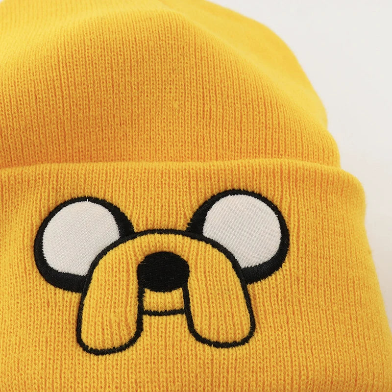 Gorro de Inverno Adventure Time - Chapéu de Bordado para Adultos, Anime Cartoon, Ideal para Outono e Inverno, Presente de Natal ou Aniversário