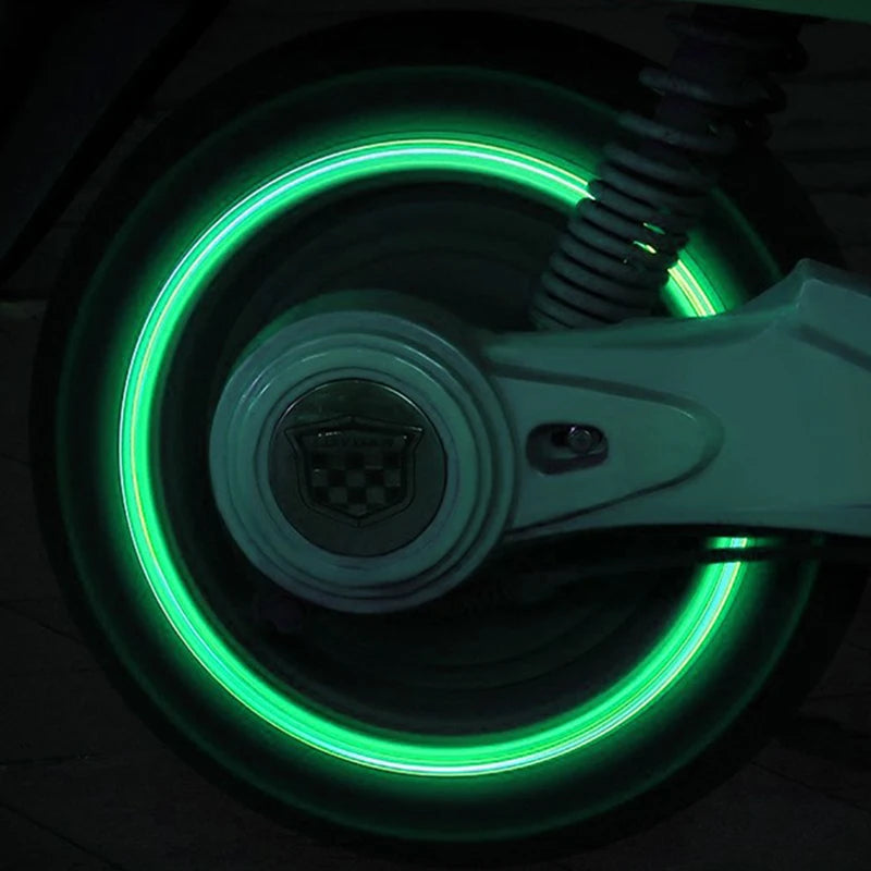 Pacote de 1 a 20 Tampas Luminosas para Válvulas de Pneus de Carro, Mota e Bicicleta - Decoração Fluorescente para Roda