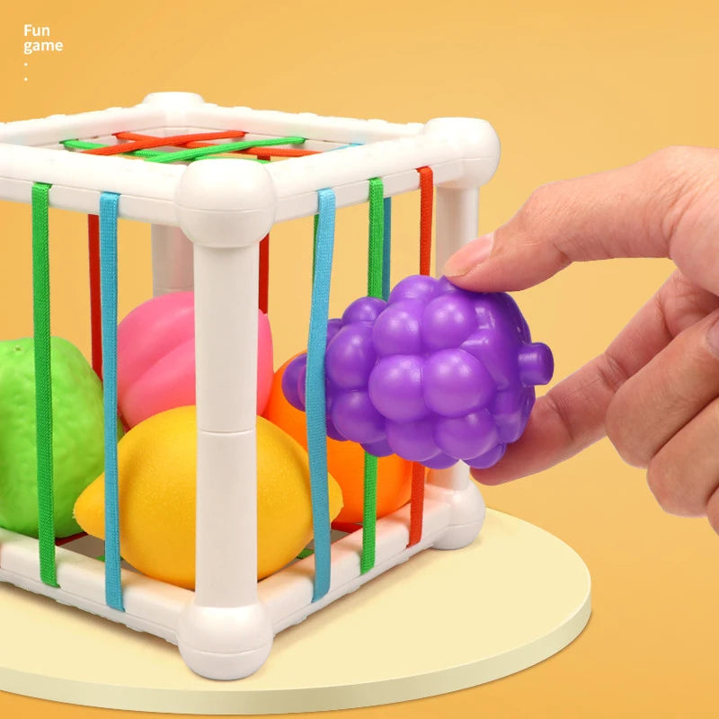 Conjunto de 7 Peças de Brinquedos Educativos para Crianças – Cubos de Forma para Empilhar e Combinar, Jogos de Aprendizagem para Bebés