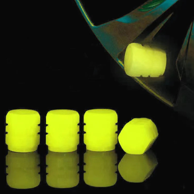 20 Capsulas de Válvula Luminosas e Fluorescentes para Carro, Mota e Bicicleta - Acessórios de Decoração para Cubos de Roda e Válvulas de Pneus