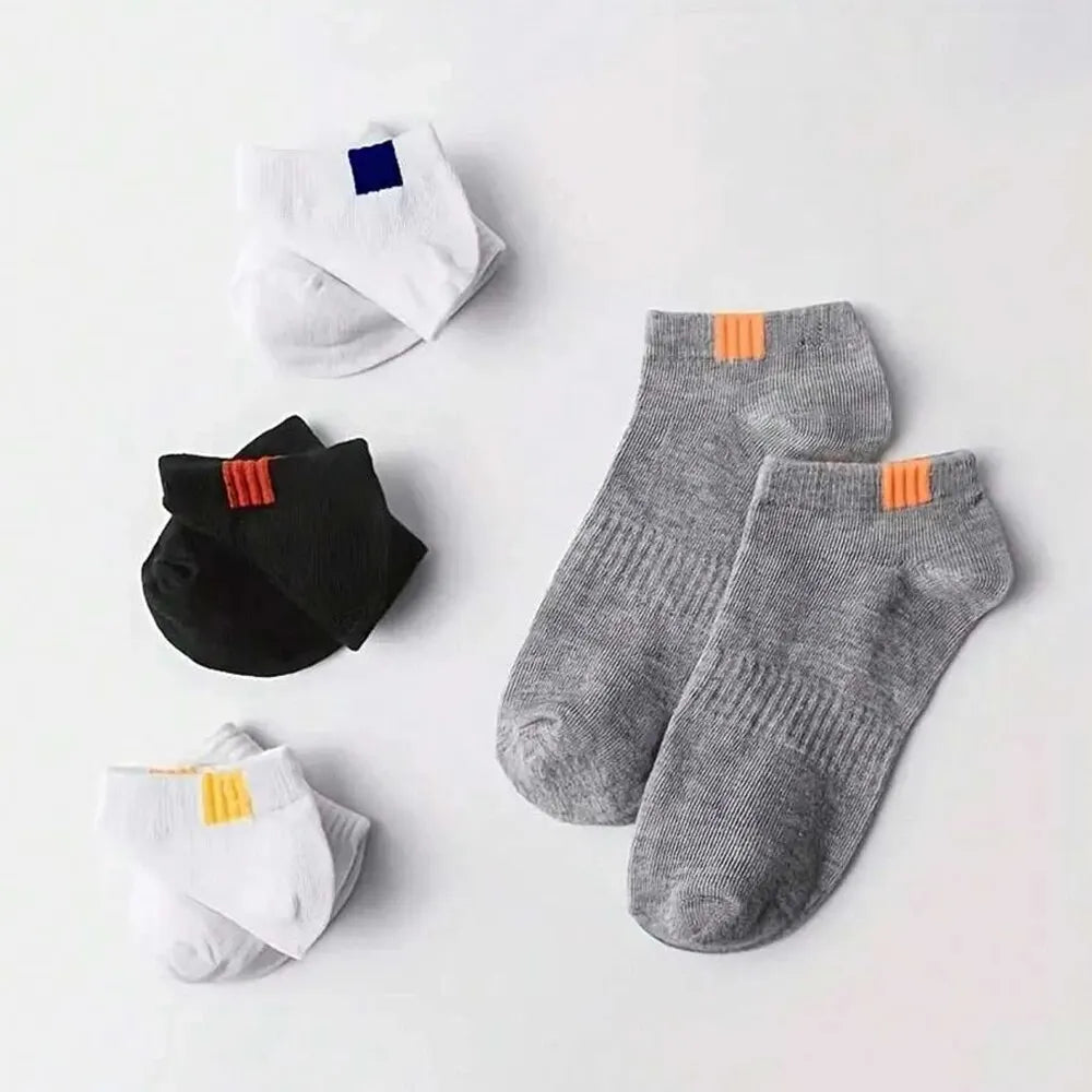 Conjunto de 5 Pares de Meias Baixas para Homens: Sport Socks Respiráveis e Elegantes para Primavera e Verão