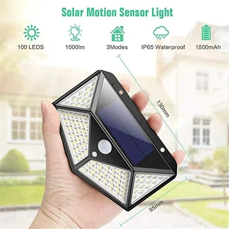 Conjunto de 6 Luzes LED Solares com Sensor de Movimento: Refletores à Prova de Água para Decoração de Jardim