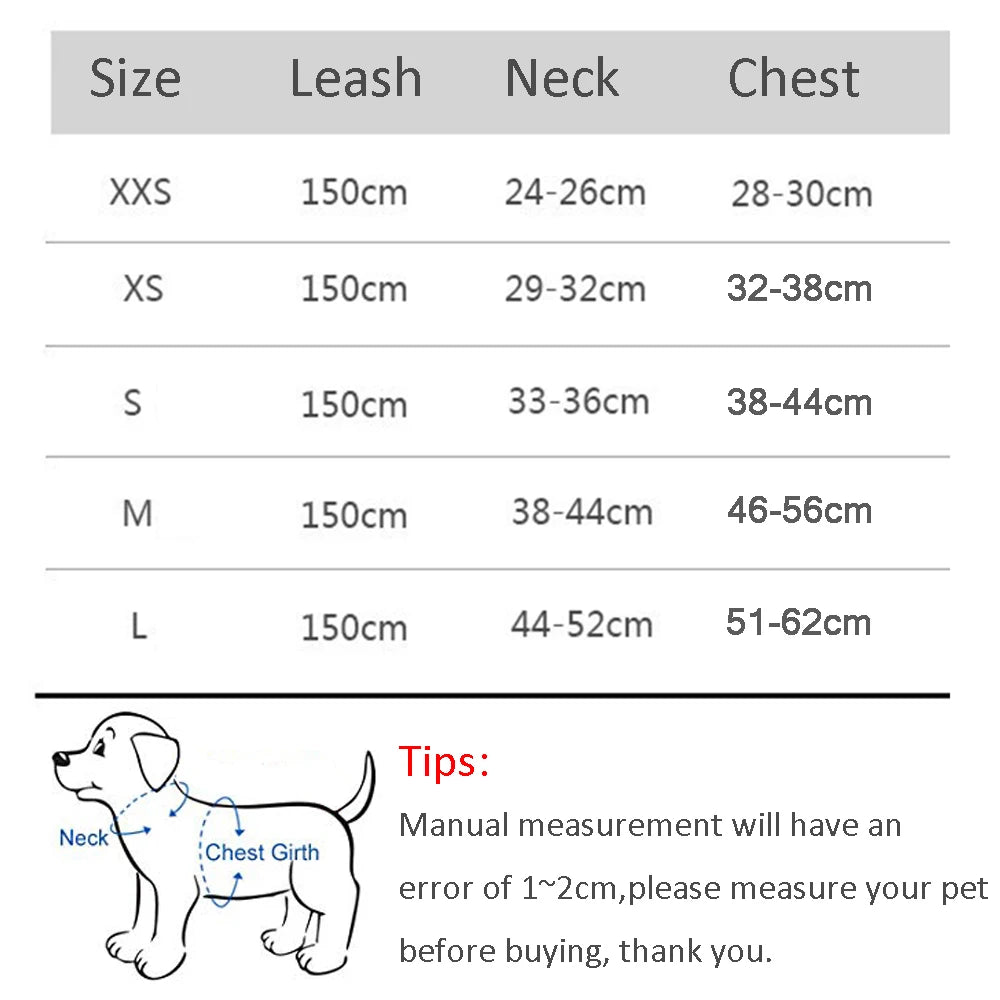 Conjunto de Peitoral e Trela para Cães Pequenos - Peitoral Ajustável para Cachorros, Gato, Bulldog Francês, Chihuahua e Pug, para Passeios ao Ar Livre