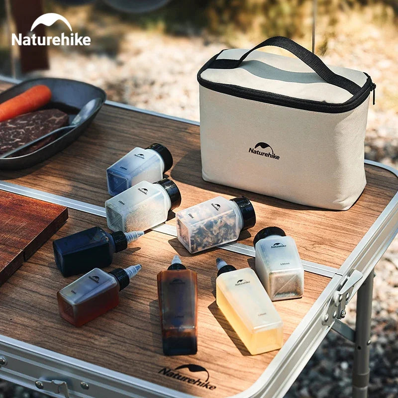 Naturehike - Frascos de Temperos para Camping - Conjunto Portátil de Condimentos, Ideal para Cozinha ao Ar Livre, Picnics e Churrascos