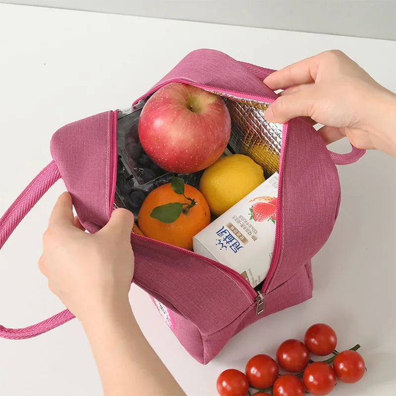 Bolsa Térmica Portátil para Almoço - 1 Peça com Gel de Refrigeração, Insulada para Crianças e Lanches - Ideal para Piqueniques e Presentes