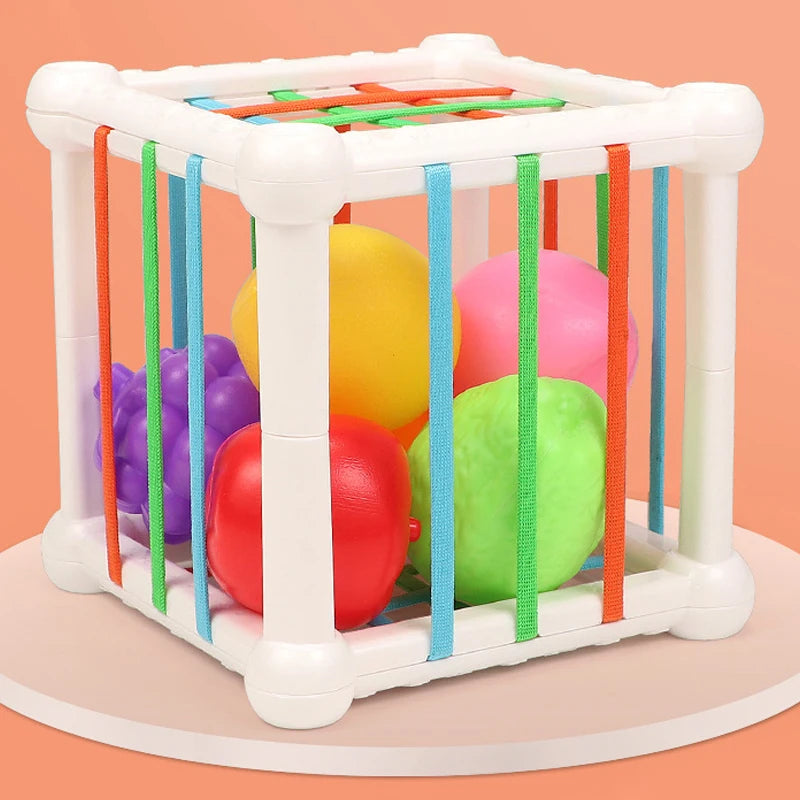 Conjunto de 7 Peças de Brinquedos Educativos para Crianças – Cubos de Forma para Empilhar e Combinar, Jogos de Aprendizagem para Bebés