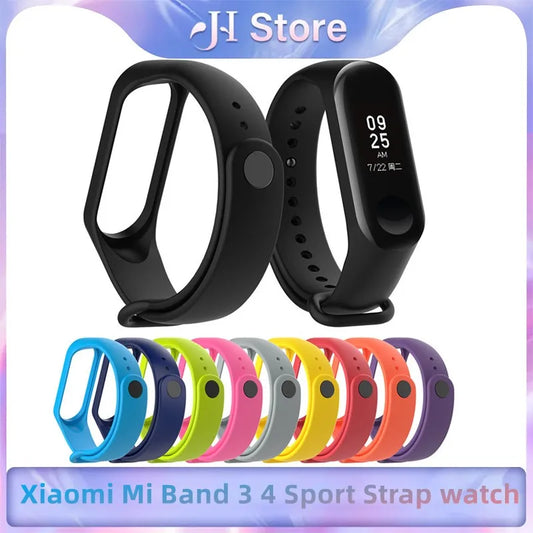 Pulseira de Silicone para Xiaomi Mi Band 3 e 4: Correia Esportiva para Smart Bracelet