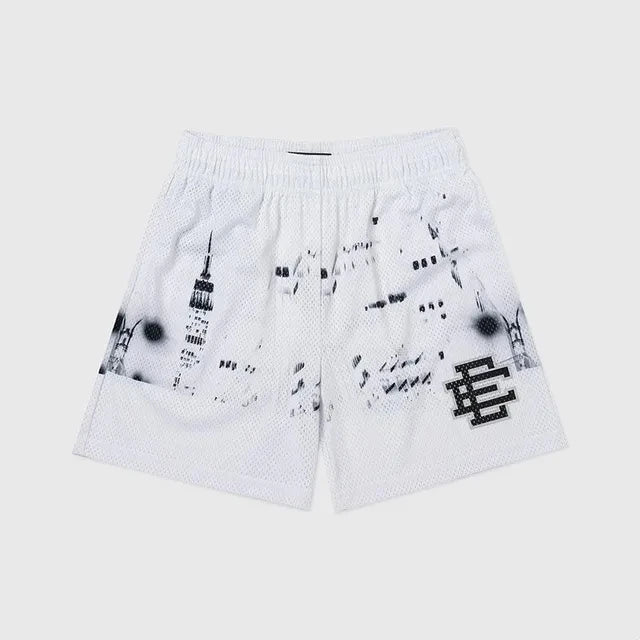 Shorts Casuais Masculinos "New York City Skyline" – Conforto e Estilo para Atividades Físicas