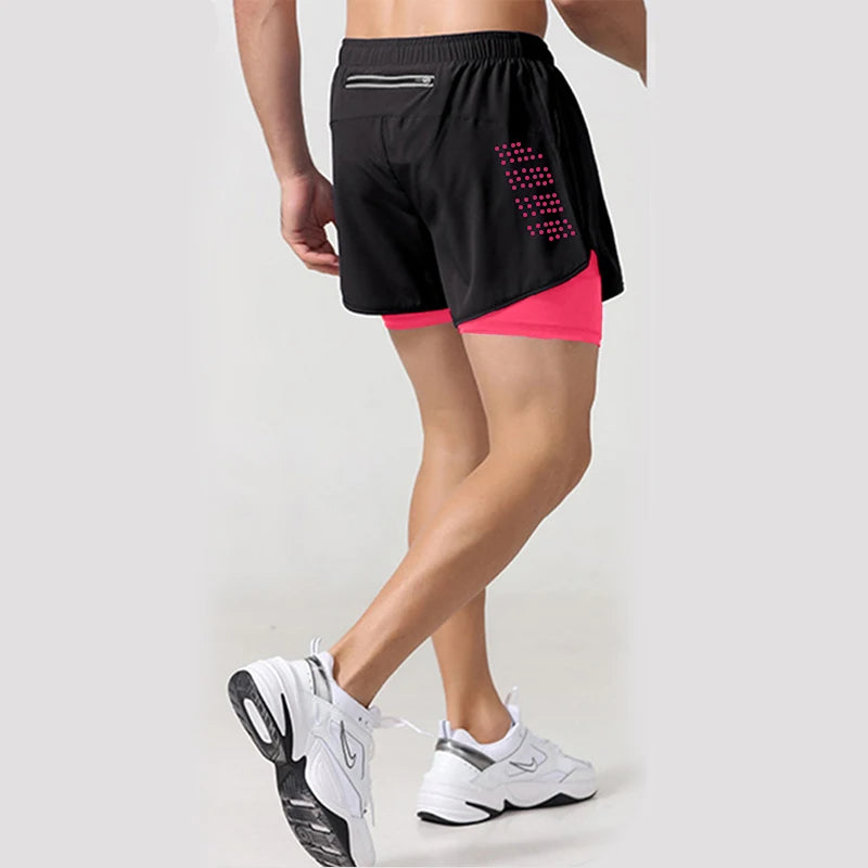 Shorts Masculinos 2 em 1 para Corrida – Rápido Secagem para Treino e Fitness