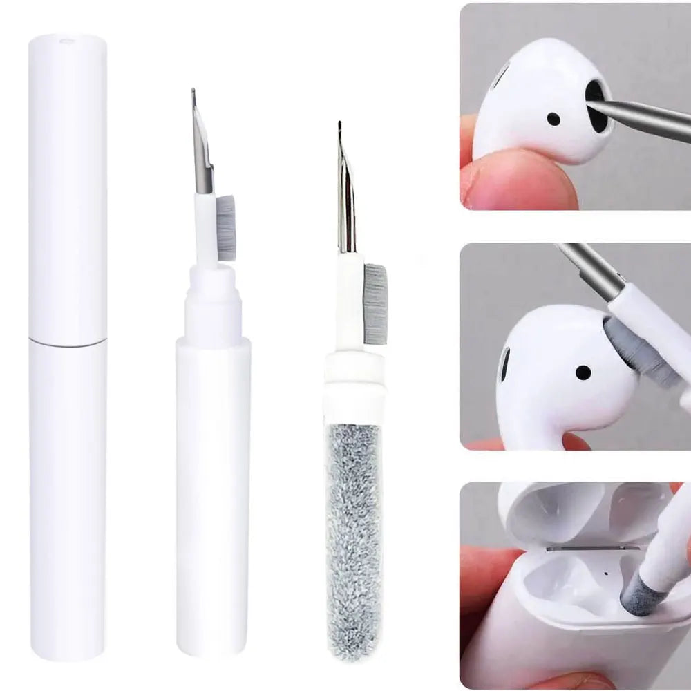 Kit de Limpeza para Auriculares Bluetooth - Caneta de Limpeza e Pincel para AirPods Pro 1, 2 e 3, Ideal para Xiaomi, Huawei e Headsets Lenovo