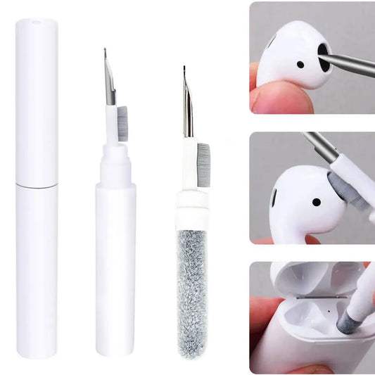 Kit de Limpeza para Auriculares Bluetooth - Caneta de Limpeza e Pincel para AirPods Pro 1, 2 e 3, Ideal para Xiaomi, Huawei e Headsets Lenovo