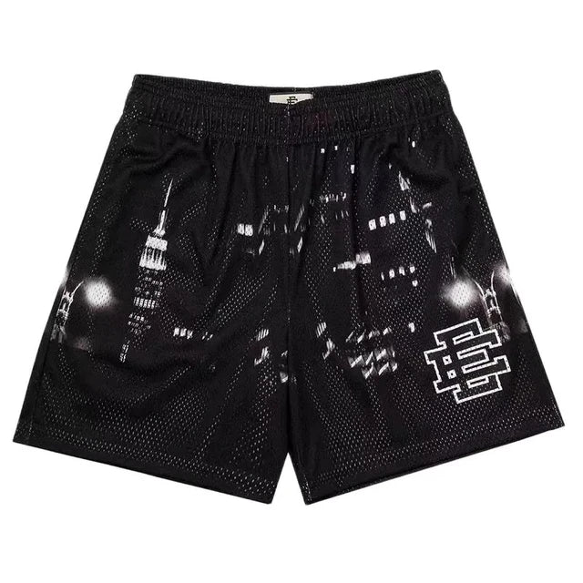 Shorts Casuais Masculinos "New York City Skyline" – Conforto e Estilo para Atividades Físicas