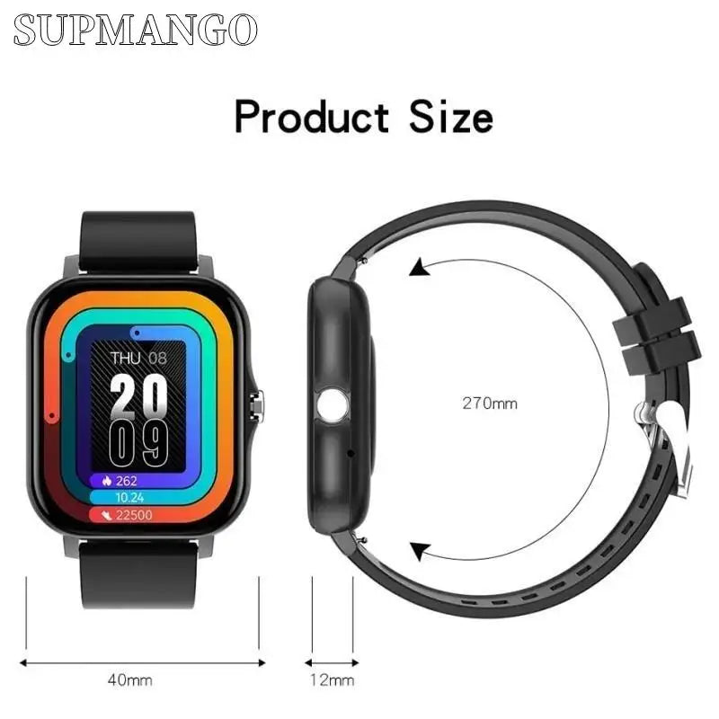 Smartwatch Inteligente 1.44" – Compatível com Android e iOS, Tela Sensível ao Toque e Personalização