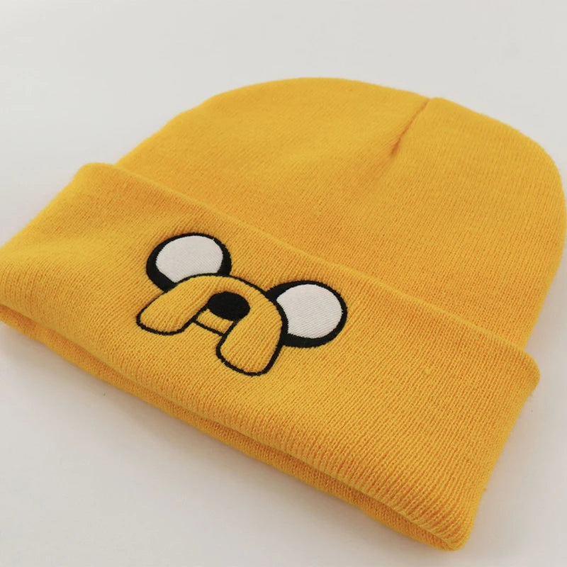 Gorro de Inverno Adventure Time - Chapéu de Bordado para Adultos, Anime Cartoon, Ideal para Outono e Inverno, Presente de Natal ou Aniversário