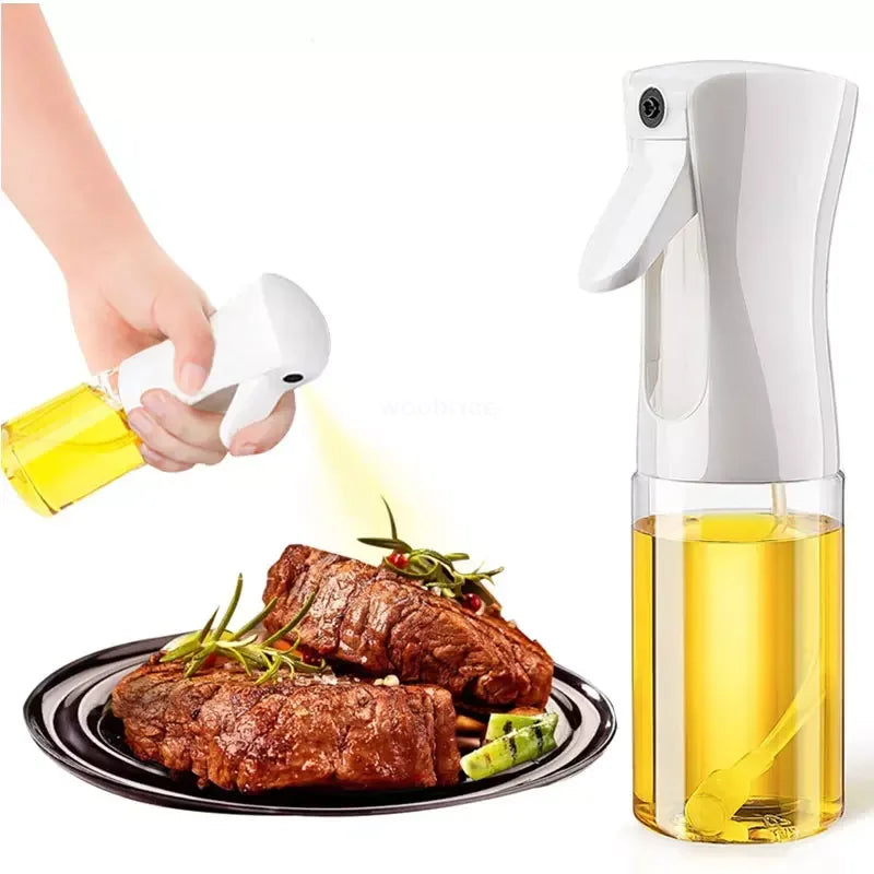 Frasco Spray de Óleo para Cozinha - Disponível em 200ml e 300ml, Ideal para Azeite, Vinagre e Churrasco, Dispensador para Cozinhar e Assar