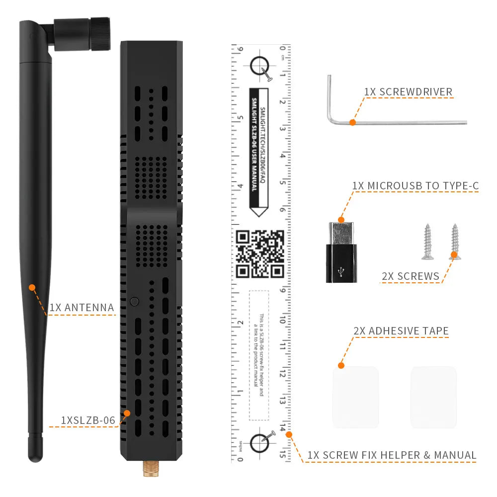 Gateway Coordenador Zigbee 3.0 SMLIGHT SLZB-06/M/P7 com PoE - Conexão Ethernet, USB e Wi-Fi, Compatível com Zigbee2MQTT, Home Assistant e ZHA