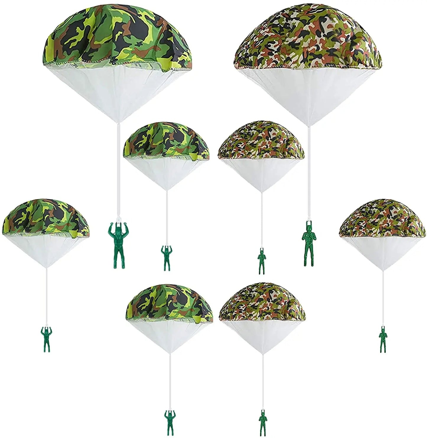 Parachute de Camuflagem Mini Soldado para Crianças - Brinquedo Educacional de Lançamento Manual para Atividades ao Ar Livre