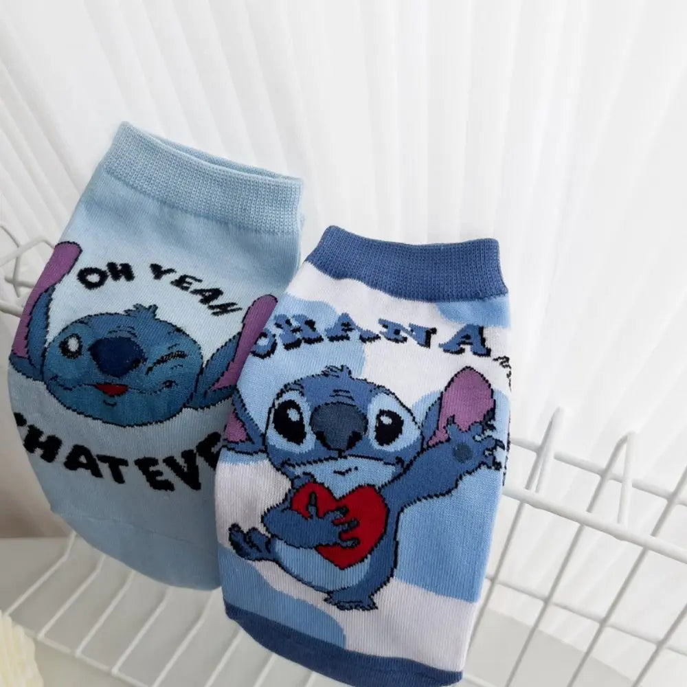 Meias de Algodão Kawaii do Stitch: Meias Curtas da Disney para Crianças, Perfeitas como Presentes de Natal